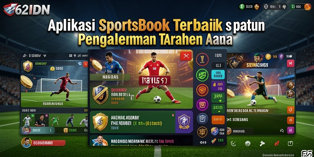 Tampilan utama aplikasi 62IDN yang menampilkan taruhan olahraga.