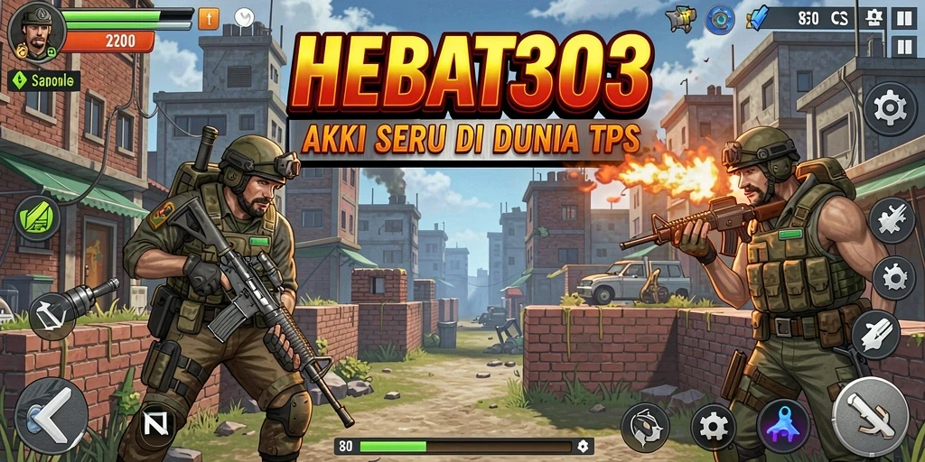 Tampilkan aksi seru gameplay HEBAT303 dalam pertempuran TPS.