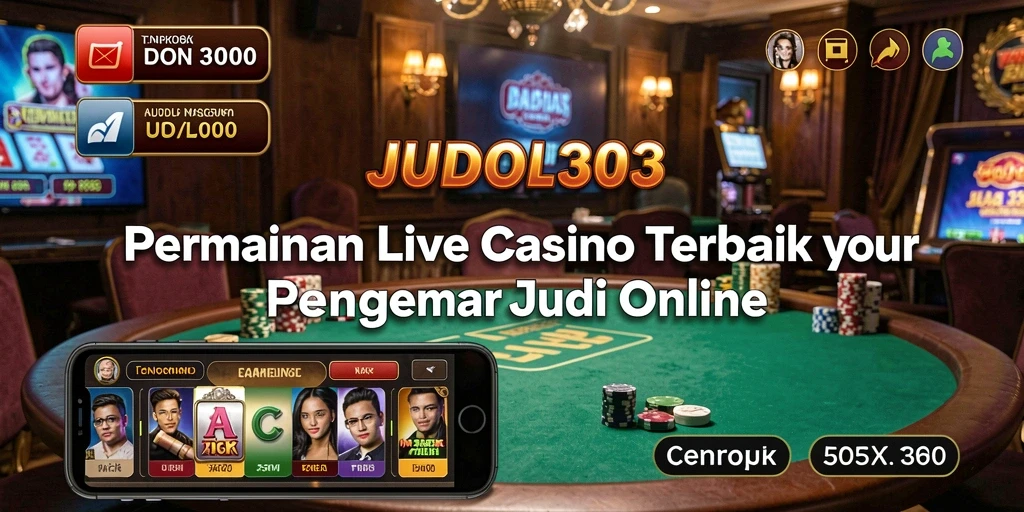 Gameplay JUDOL303 menampilkan dealer langsung dan suasana kasino yang mengesankan.