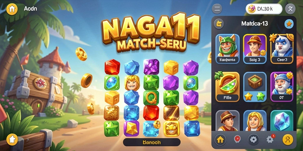 Tampilan menarik dari gameplay seru NAGA11 di level yang menantang.