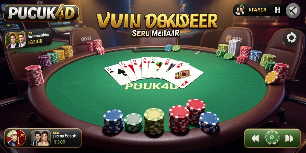 Screenshot gameplay PUCUK4D menunjukkan keseruan bermain Poker dengan teman.